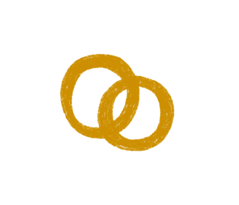 Hexagon sticker trouwringen | 30 stuks
